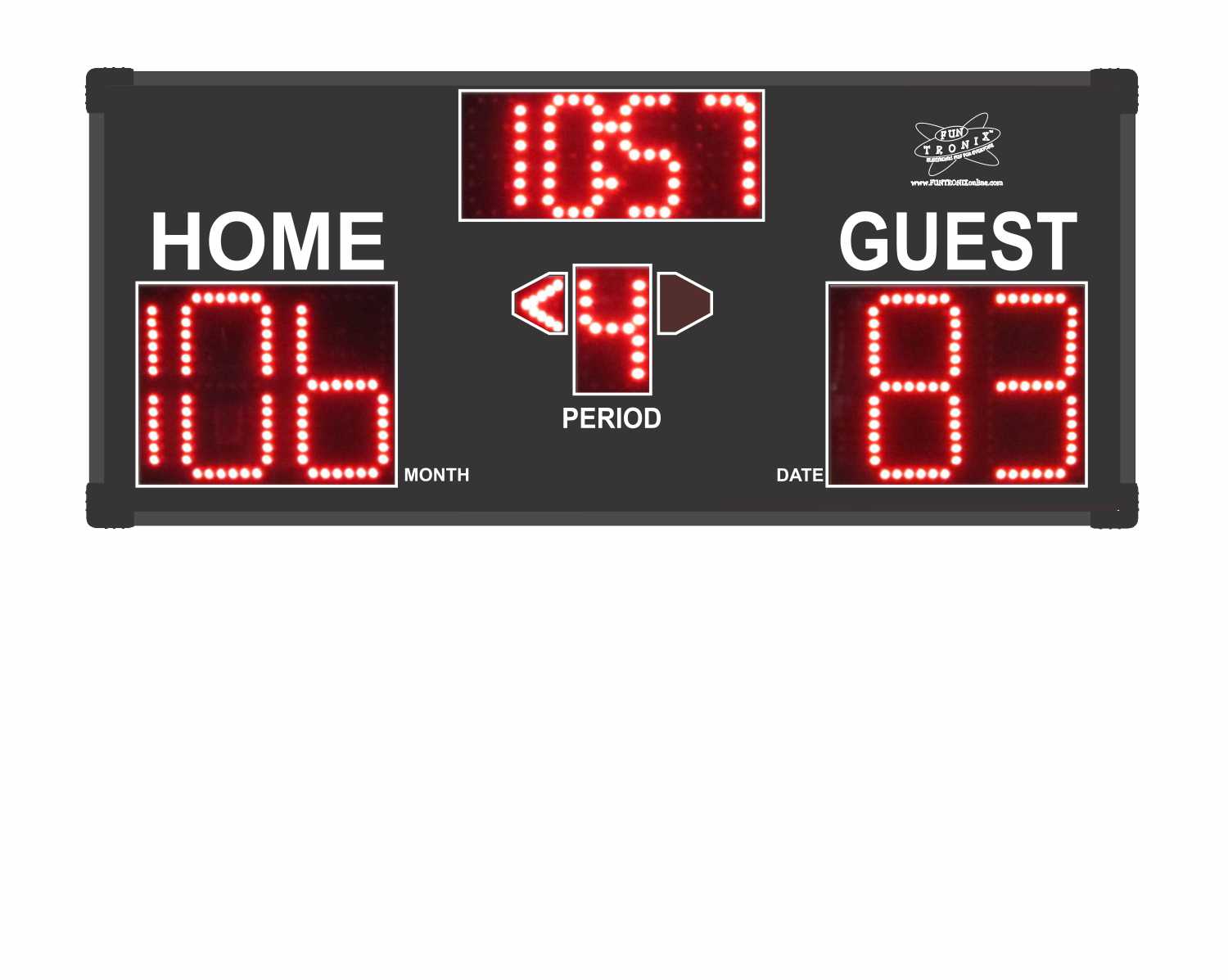 Game Room Scoreboard in clock mode