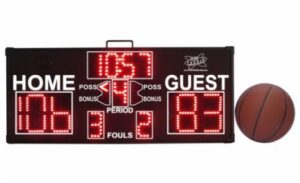 Home and guest scores displayed