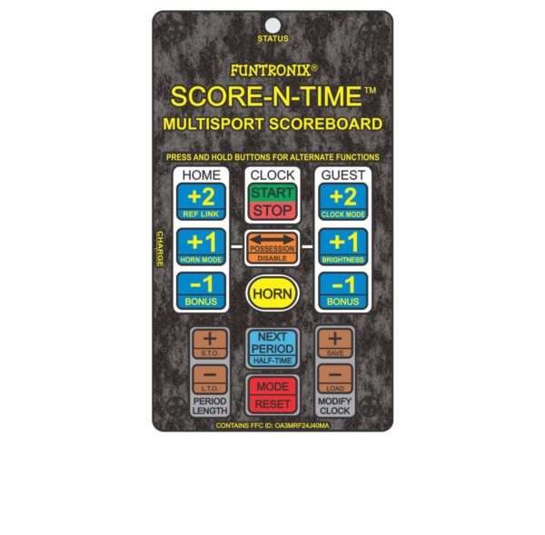 Multisport scoreboard control panel layout