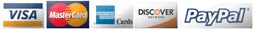 Credit card and PayPal payment options