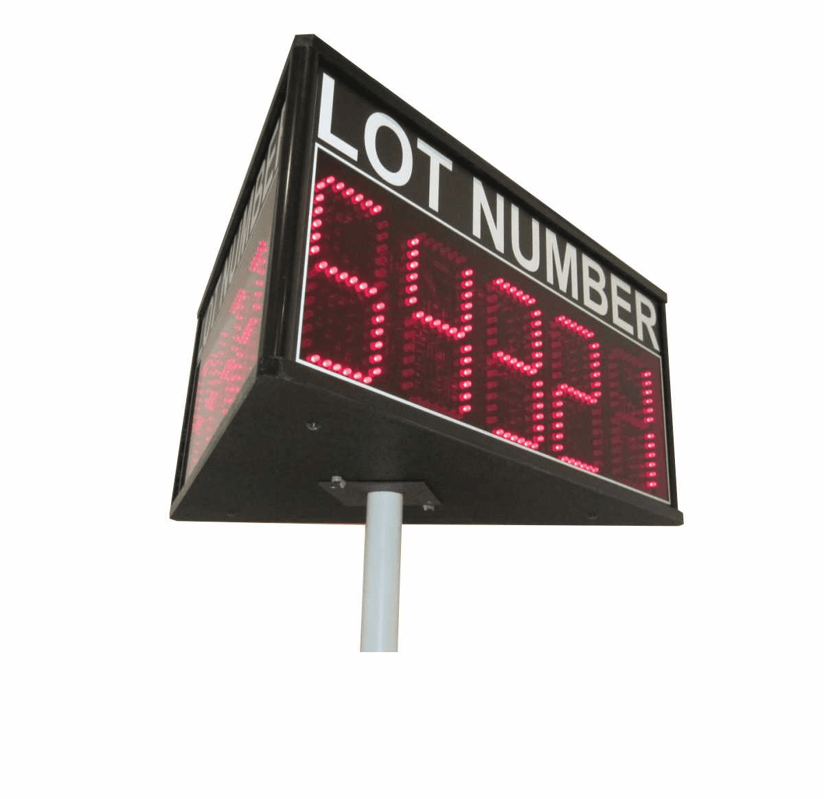 LED display showing auction lot number