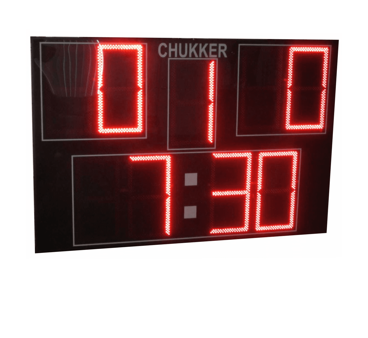 Digital sports scoreboard with timer
