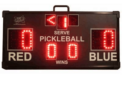 Electronic pickleball score display