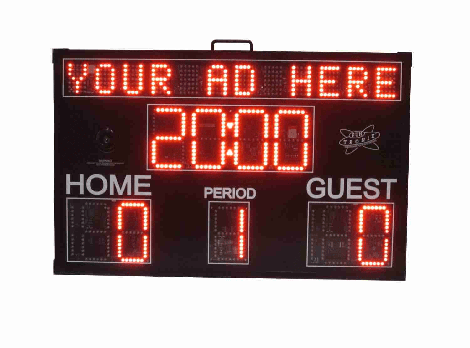 Blank scoreboard for home and guest teams